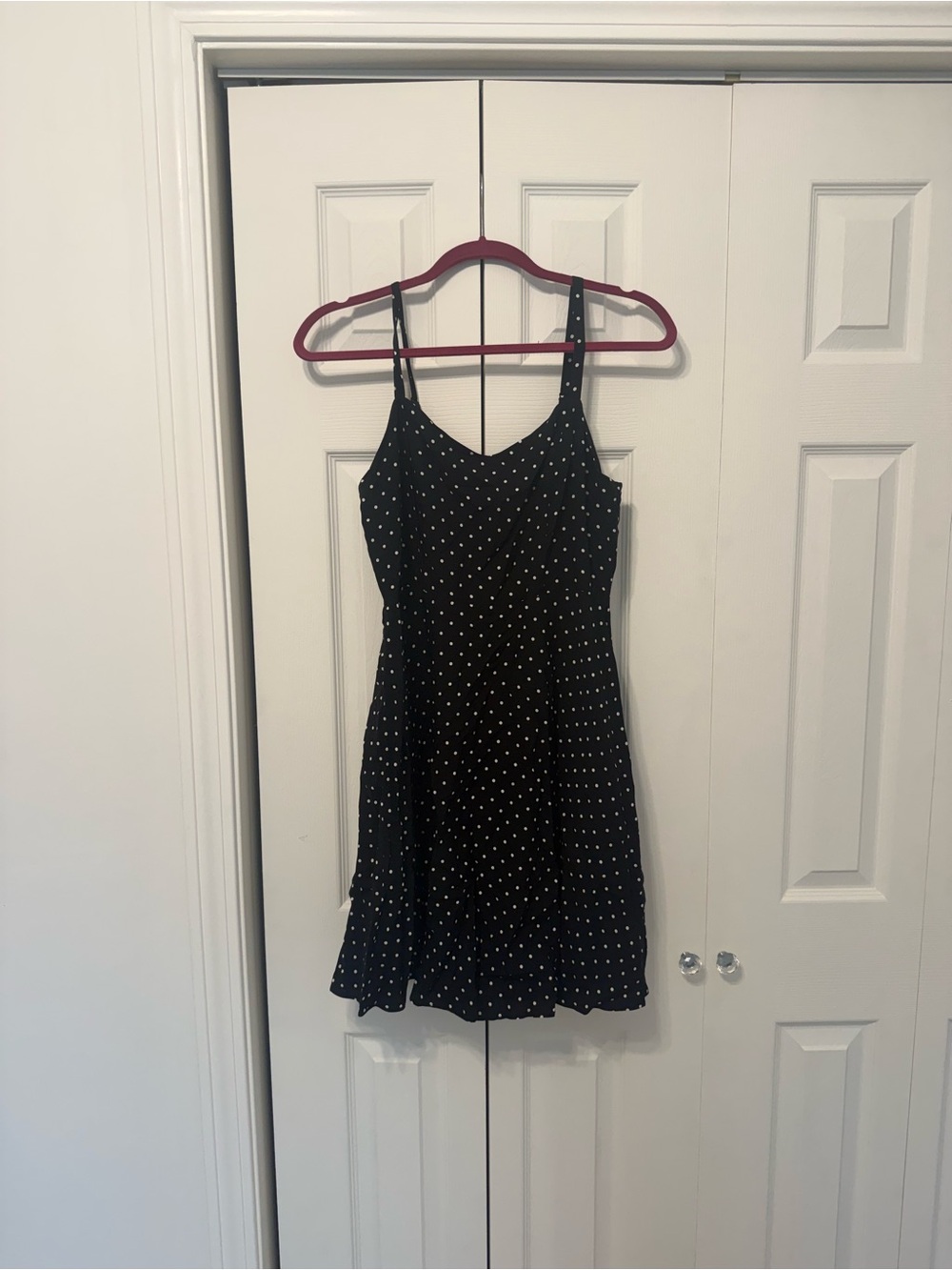 Old Navy Black & White Polka Dot Cami Dress – Medium NWT